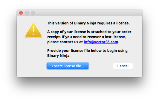 license popup >